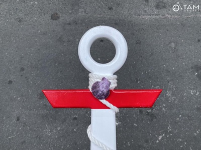 Mỏ neo gỗ Welcome quấn dây thừng đính phụ kiện [3 Size - 2 màu] C32-50-67cm MONEO-05